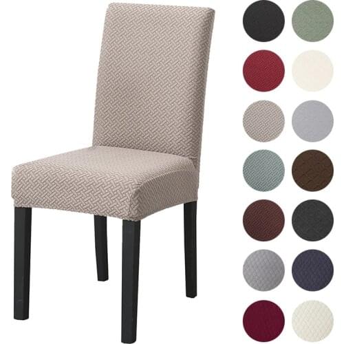 4 Types Dining Chair Cover Spandex Jacquard Kitchen Dining Room Chair Slipcover Protector Case for Chair Seat Elastic Stretch