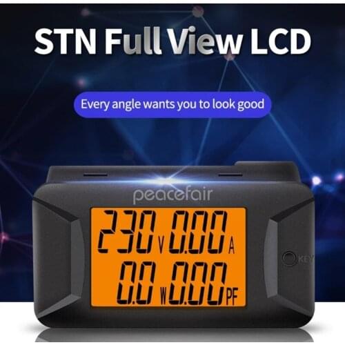 1PC/5PCS PZEM-028 AC 40-400V 100A Digital Multimeter Voltage Current Power Meter Electrical Instrument Power Factor Meter