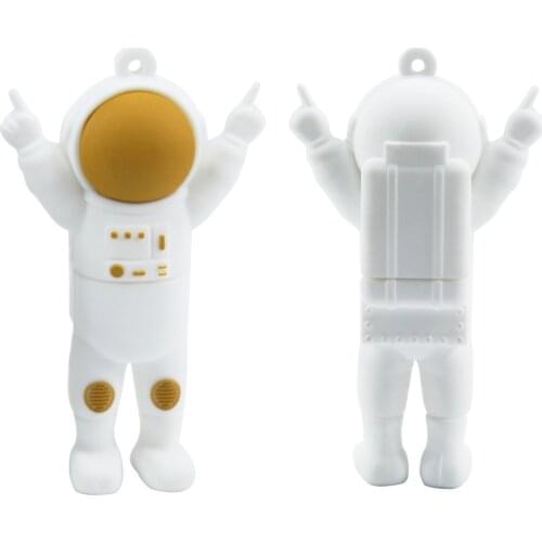 2021 New Astronaut USB flash drive cute cartoon model pen drive memory stick 32gb 64gb 128gb creative gift for kids pendrive 2.0