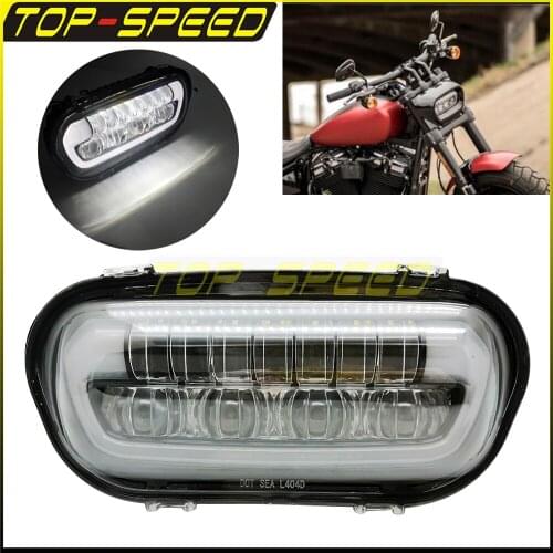 DC10-30V 9.8 Inch LED Headlight 6000K High/Low Beam DRL Motorcycle Fits for 2018-2019 Fat Bob