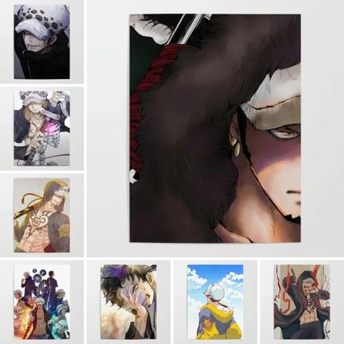 HD Home Decor ONE PIECE Trafalgar Law Prints Painting Japanese Animation Poster Wall Art Modular Pictures For Bed Room Framework
