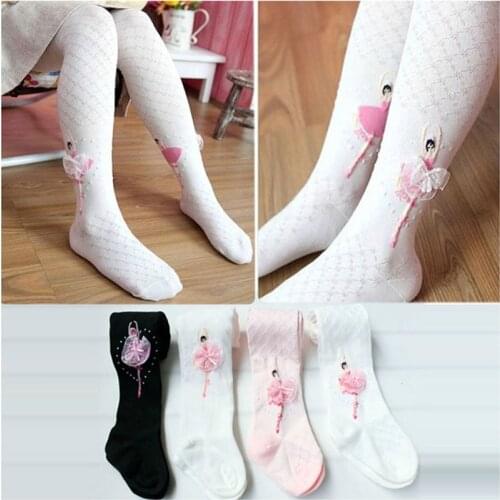 Cotton Tights for Girls Ballet Dancing Girls Tights Cute Princess Print Children Pantyhose Baby Girl Knitted Toddler Tights