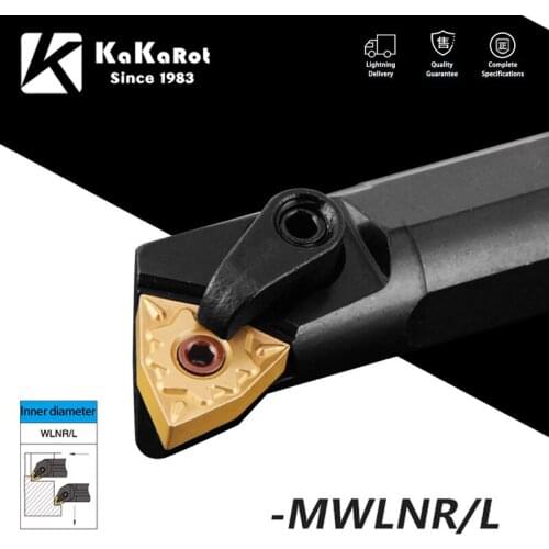 KaKarot Internal Turning Tool HolderS16Q-MWLNR08 S18R-MWLNR08 S20R-MWLNR08 S32T-MWLNR08 rbide Inserts WNMG080404 turning Tools
