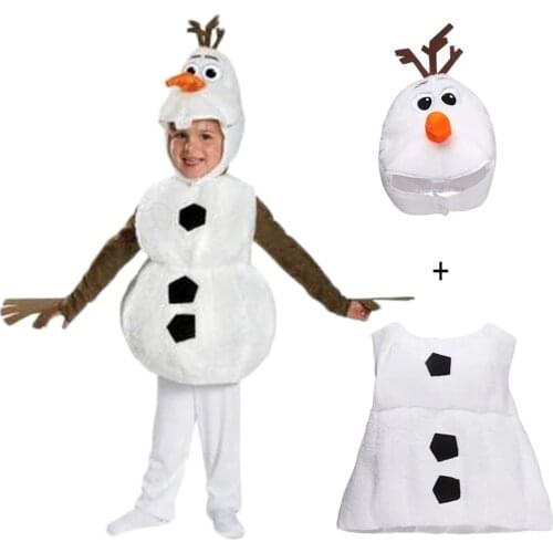 Anime Olaf Costume Santa Kids Infant Cute Snowman Boys Girls Cosplay Christmas Party Jumpsuit Holiday Gift For Toddler Child