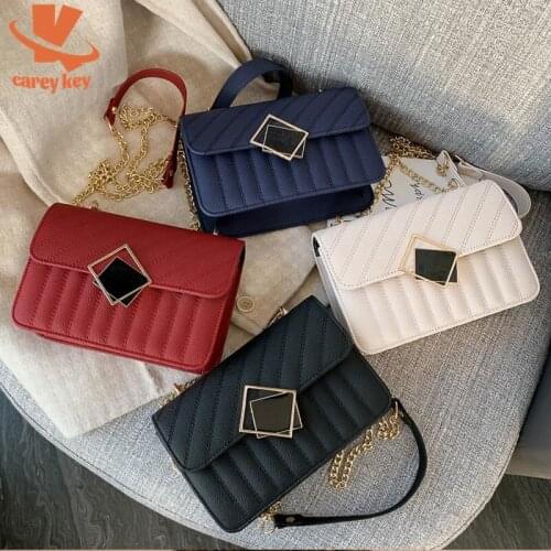 CAREY KEY Fashion Shoulder Bags Vintage Bag For Women Chain Crossbody Small Flap Bag Female Luxury Designer Handbags Purses
