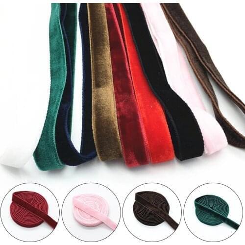 10mm Soft Comfortable Double Sides Velvet Ribbon DIY Bags Skirt Clothes Material Accessory Sewing Fabric DIY Headband Handcrafts