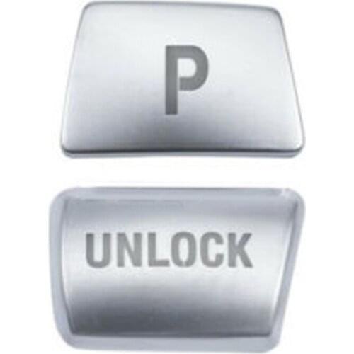 2PCS Car Gear Decoration Stickers Gear Knob "P" "Unlock" Cover For BMW 3 4 5 7 X3 X4 X5 X6 F20 F30 F34 F15 F16 F25