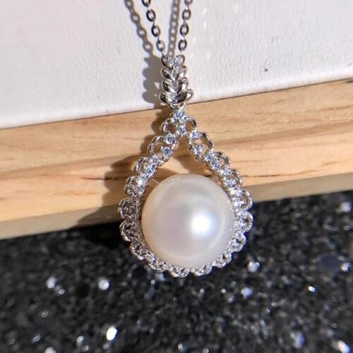 DIY Jewellery 925 Sterling Silver Pendant Base Settings Mountings Findings Parts for Pearl Crystal Jade Agate 5pcs/lot