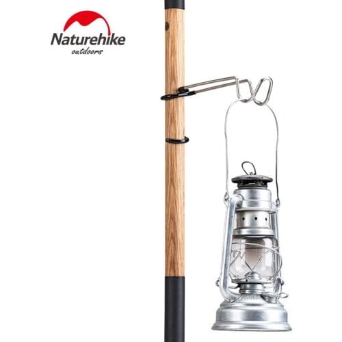 Naturehike Camping Lamp Hanging Clip Non-slip 304 Stainless Steel Portable Cup Holder For Tent Pole For Outdoor Hiking Picnic