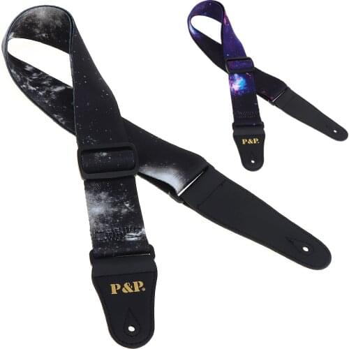 Adjustable Printing Guitar Strap with Starry Sky Pattern for Guitar Bass (2 Colors Optional)