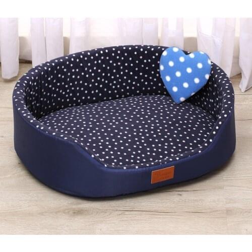 Dog bed House sofa Kennel Comfortable Pet Dog Cat Warm Dot Pattern Top Quality dog beds mats cama para cachorro Bed For Cats