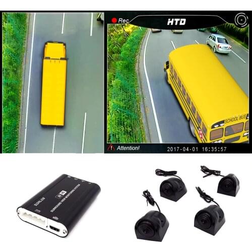 SZDALOS Bird View camera System for school bus HD 3D 360 Surround View System 1080P DVR G-Sensor