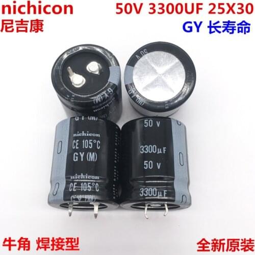 2PCS/10PCS 3300uf 50v Nichicon GY 25x30mm 50V3300uF Snap-in PSU Capacitor