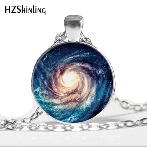 NS-00817 Newest Starry Night Mandala Necklace Black Space Universe Pendant Jewelry Galaxy Space Mandala Steampunk Necklace HZ1
