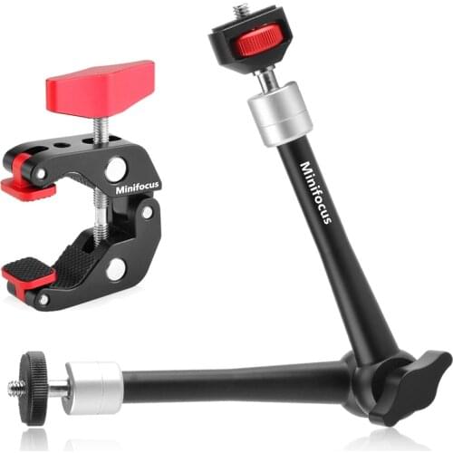 11-Inch Adjustable Articulating Friction Magic Arm Clamp DSLR Mirrorless Action Camera Smartphone Monitor Video Vlog Rig Mount