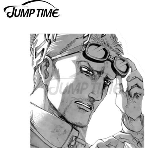 JumpTime 13 x 10.8cm For Reiner Braun Attack on Titans Decal Windows Cartoon Car Stickers Waterproof Anime Laotop Decoration