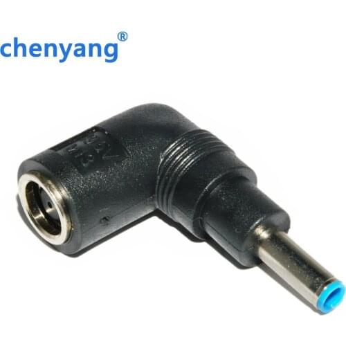 Free Shipping DC 7.4*5.0mm Lenovo Ultra slim DC Jack to HP Dell 4.5*3.0mm Plug 90 Right Angled Adapter For Laptop