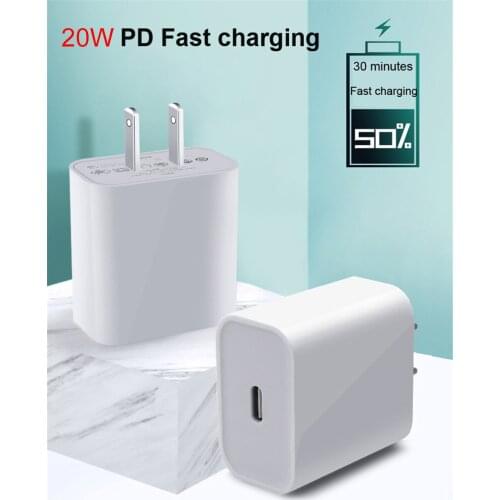 20W USB Type C Fast Charger For iPhone 12 Pro Max Mini Quick Charge 4.0 3.0 QC PD USBC USB-C Fast Charging Travel Wall Charger