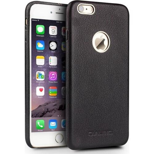 For iphone 6 6s 4.7'' New QIALINO Brand Genuine Real Natural Cowhide Skin full-grain leather Case Cover for iphone6 plus 5.5