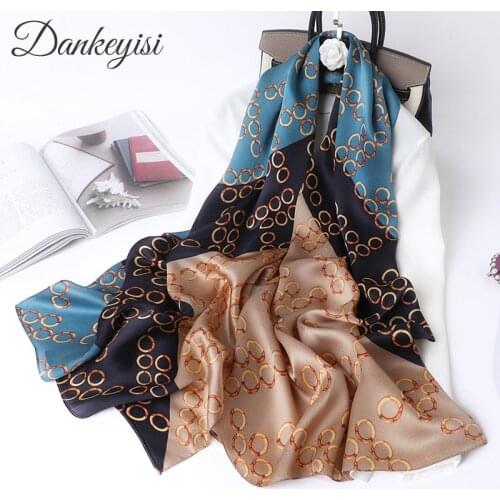 DANKEYISI Women Mulberry Silk Scarf Natural Silk Scarf Women Long Scarves Shawl Female Hijab Wrap Summer Beach Cover-ups