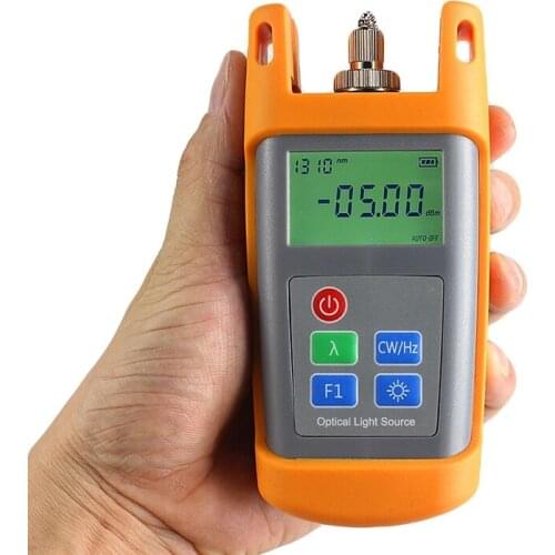 FTTH Mini AUA-1315 Handheld Stable Light Source Laser Source Dual Wavelen SC/FC Adapters 1310/1550 2 wavelengths test