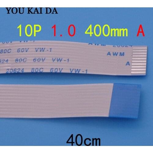 FFC FPC Flexible flat cable 10 PIN Step 1.0 mm same sides Length 400 mm Forward 4P 1.0 400mm A