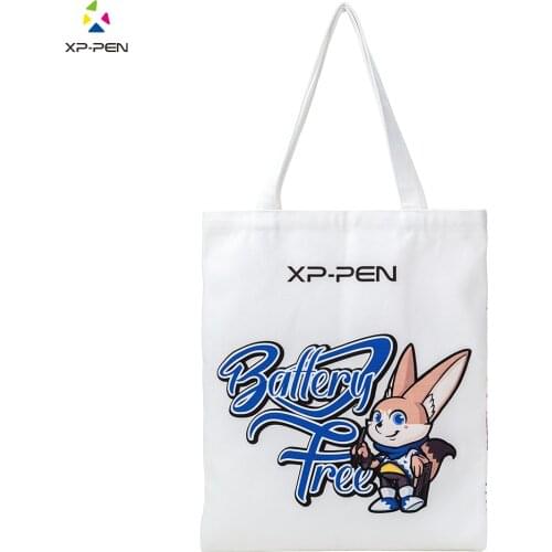 XP-Pen Print Canvas Bag Casual Large-capacity Handbag Shoulder Bag Cartoon Eco Reusable Foldable Shopping Bag Fabric Cotton Tote