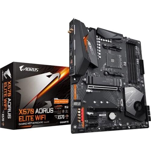 GIGABYTE X570 AORUS Elite Wi-Fi (AMD Ryzen 3000/X570/ATX/PCIe4.0/DDR4/intel Dual Band 802.11AC WiFi/Front USB Gaming Motherboard