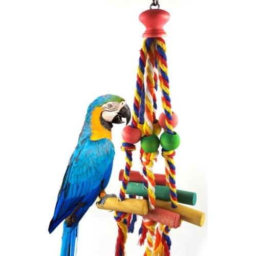 Bird Chewing Toy Funny Cotton Rope Parrot Toy Bite Resistant Bird Tearing Toy Cockatiels Parakeet Training Toy Bird Accessories