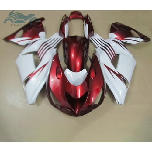 Customized Injection fairings kit for KAWASAKI Ninja ZX14R 2006 2007-2011 ABS fairing kits ZX 14R 06 07 08-11 red black bodywork