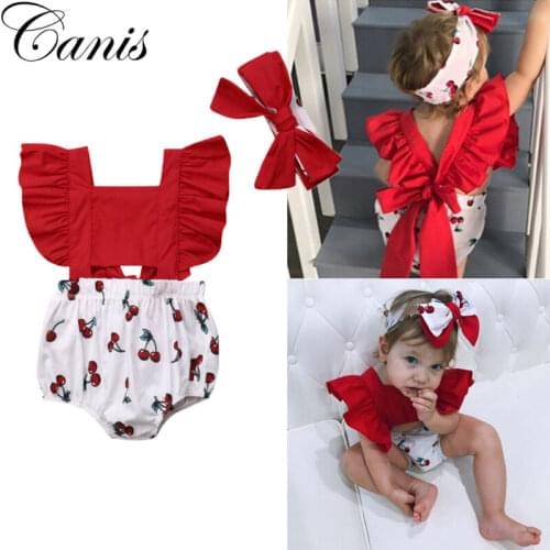 Pudcoco 2020 Kids Newborn Baby Girls Romper Hollow Out One-Pieces+Headband Jumpsuit Outfit