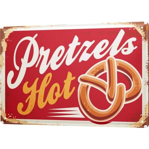 SINCE 2004 tin Plate Kitchen Pretzels