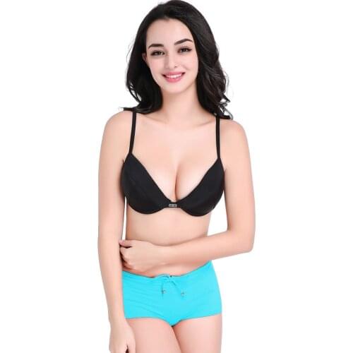 Europe And America Bikini Chest Underwire Split Type Slimming Bathing Suit Womens Small Bust Gathering Sexy Beach Hot Springs 5