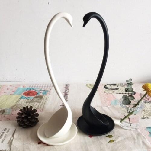 Multifunction Long Handle Swan Spoon Soup Creative Wheat Straw Tableware Dinnerware Kitchen Tools