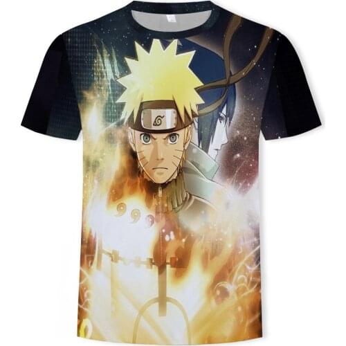 2021 hot-selling summer mens T-shirt fashion 3D printing animation cartoon series handsome casual sports short-sleeved O-neck