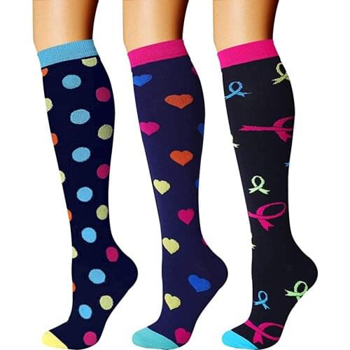 Men Women Socks Crossfit Socks Compression Stockings Fit For Edema, Diabetes, Varicose Veins, Running Marathon Socks