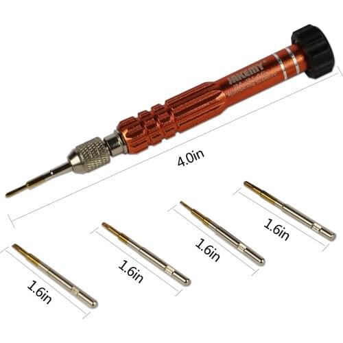 JAKEMY JM-8140 6 pcs in 1 Aluminum-alloy Precision Mini Screwdriver Set with Interchangeable Bits DIY Repair Tool for Cellphone
