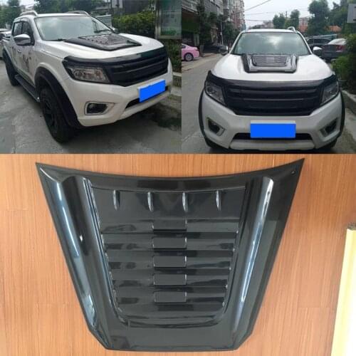 Bug Shiel Decorative Parts Raptor Bonnetscoop Hood Cover Fit For Navara Np300 Hilux Revo Rocco Matte Black Car Hood Scoop Vent