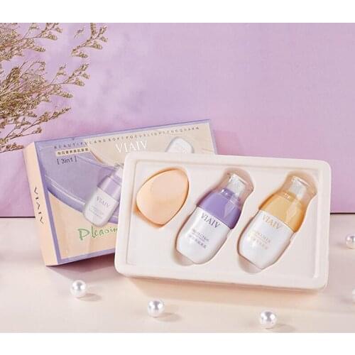 1Set Natural Hydrating Isolation Makeup Base Concealer Cream Invisible Pore Cosmetics Brighten Makeup Face Beauty