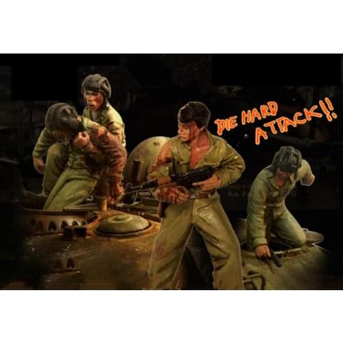 1/35 Scale Unpainted Resin Figure Vietnam tank crews in action 4 figures collection figure