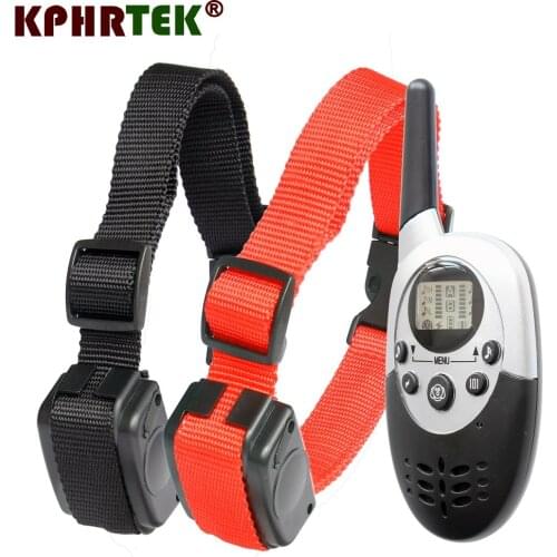 Dog Training Collar Waterproof Rechargeable LCD Remote Control Electronic Electric Vibration Shock Beeper Collar M613 E613