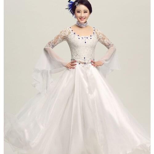 Ballroom Dancing Dresses Halloween 6 Color Waltz Dance Dress For Ballroom Dancing Tango/Samba/Rumba/Cha Cha Women Stage Performa