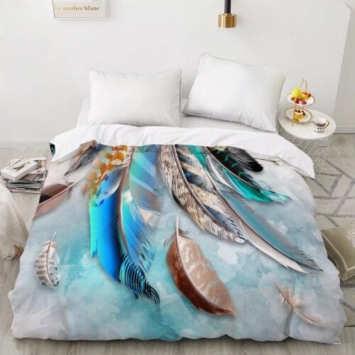 1 PCS Duvet Cover,3D HD Printing Quilt Cover 240x220/200x200/140x200,Feather Dreamcatcher Bedding King/Queen/Double Drop Ship