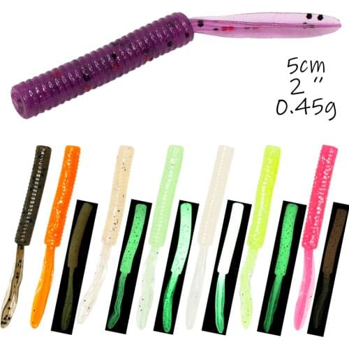 5cm 0.45g 8pcs Shad Micro Lures Bass Pike Perch Carp Fly Fishing Rock Fishing Silicon Baits Fishing Lure