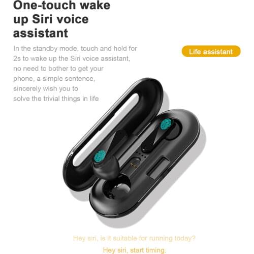 Drop Shipping! 10pcs New Wireless Headphones Bluetooth Stereo TWS Earbuds Waterproof Sport Headset with Mic Siri Voice Assistant