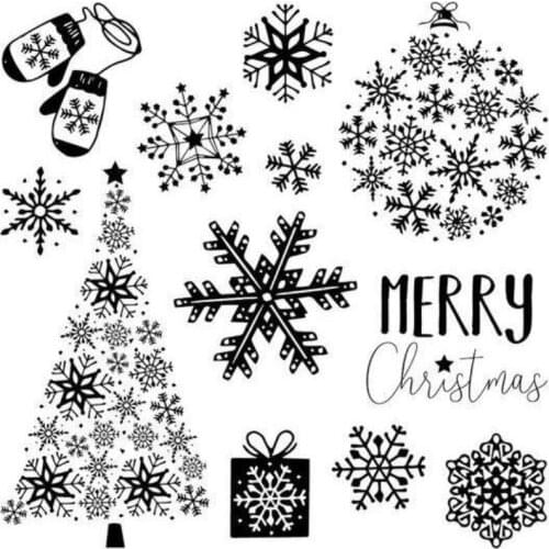 Christmas Transparent Clear Silicone Stamp/Seal for DIY scrapbooking/photo album Decorative clear stamp sheets A2125