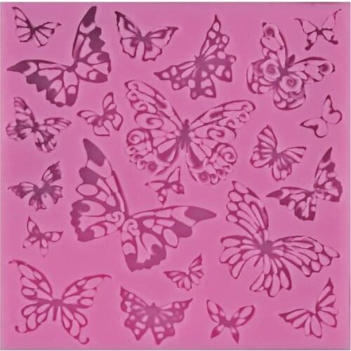 N7MF Handmade Butterflies Silicone Mold Candy Mold Mini for Cake Decor Polymer Clay Crafting Resin Epoxy Jewelry Making