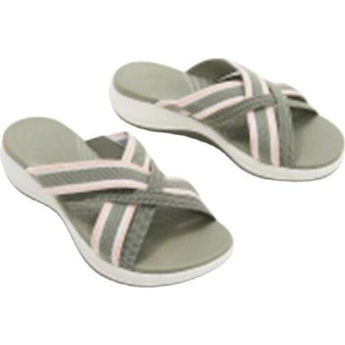 Women Slippers Platform Mesh Open Toe Mixed Color Wedges Female Sandals Summer Outdoor Beach slipper women Shoes Comfy