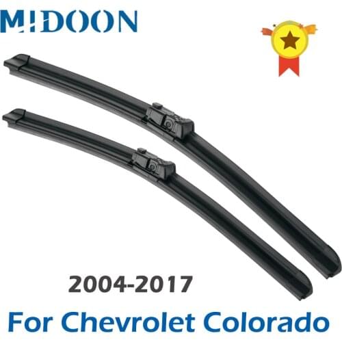MIDOON Wiper Blades for Chevrolet Colorado 22"&19" Fit Hook / Push Button Arms 2004 - 2017