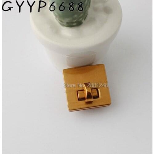 Old gold metal square Twist lock All-match briefcase for genuine leather bag making hardware accessories